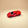 Red racing car model toy police car alloy motorcycle model acrylic car model Specification image